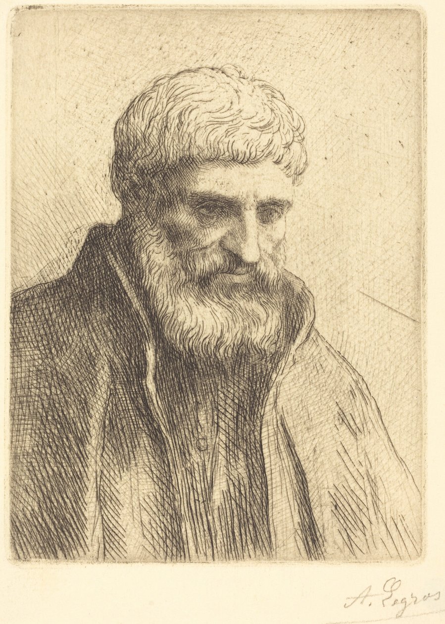 Estudo de um Ancião (Etude de vieillard) de Alphonse Legros