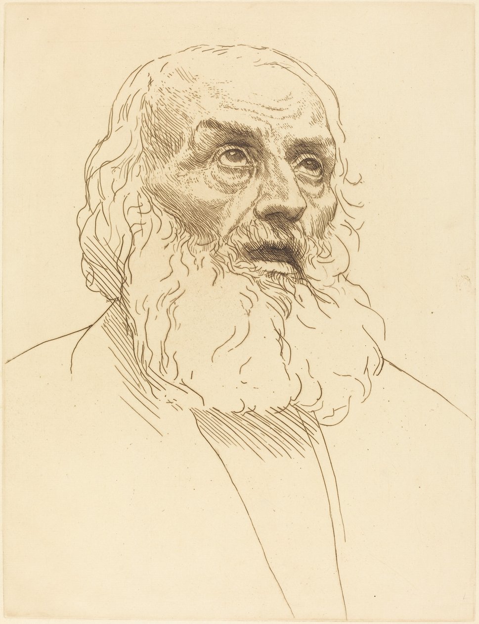 Estudo de um Velho Etude de vieillard. de Alphonse Legros