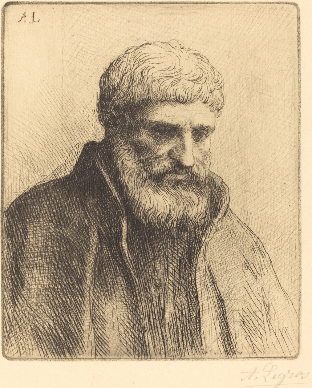 Estudo de um Velho Etude de vieillard. de Alphonse Legros