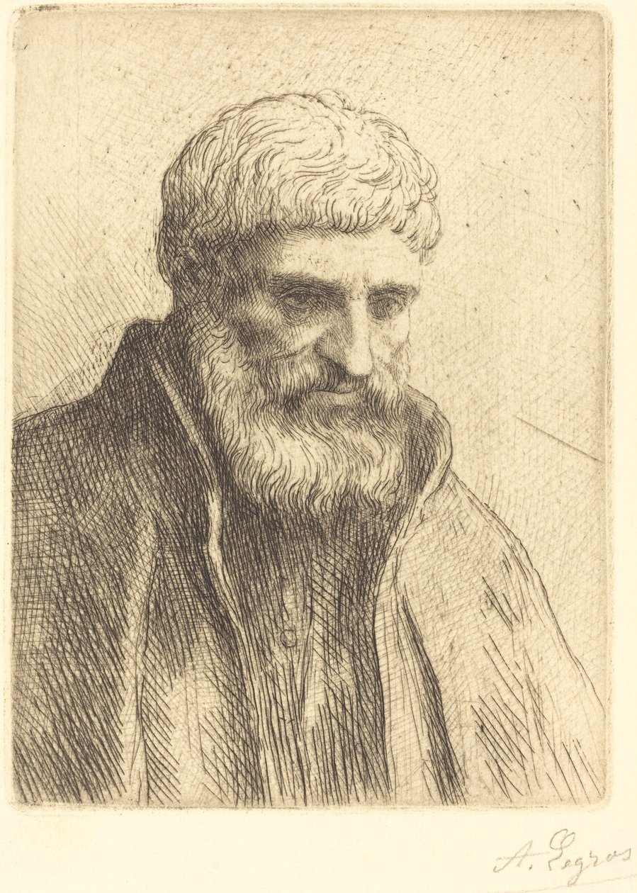 Estudo de um Velho Etude de vieillard. de Alphonse Legros