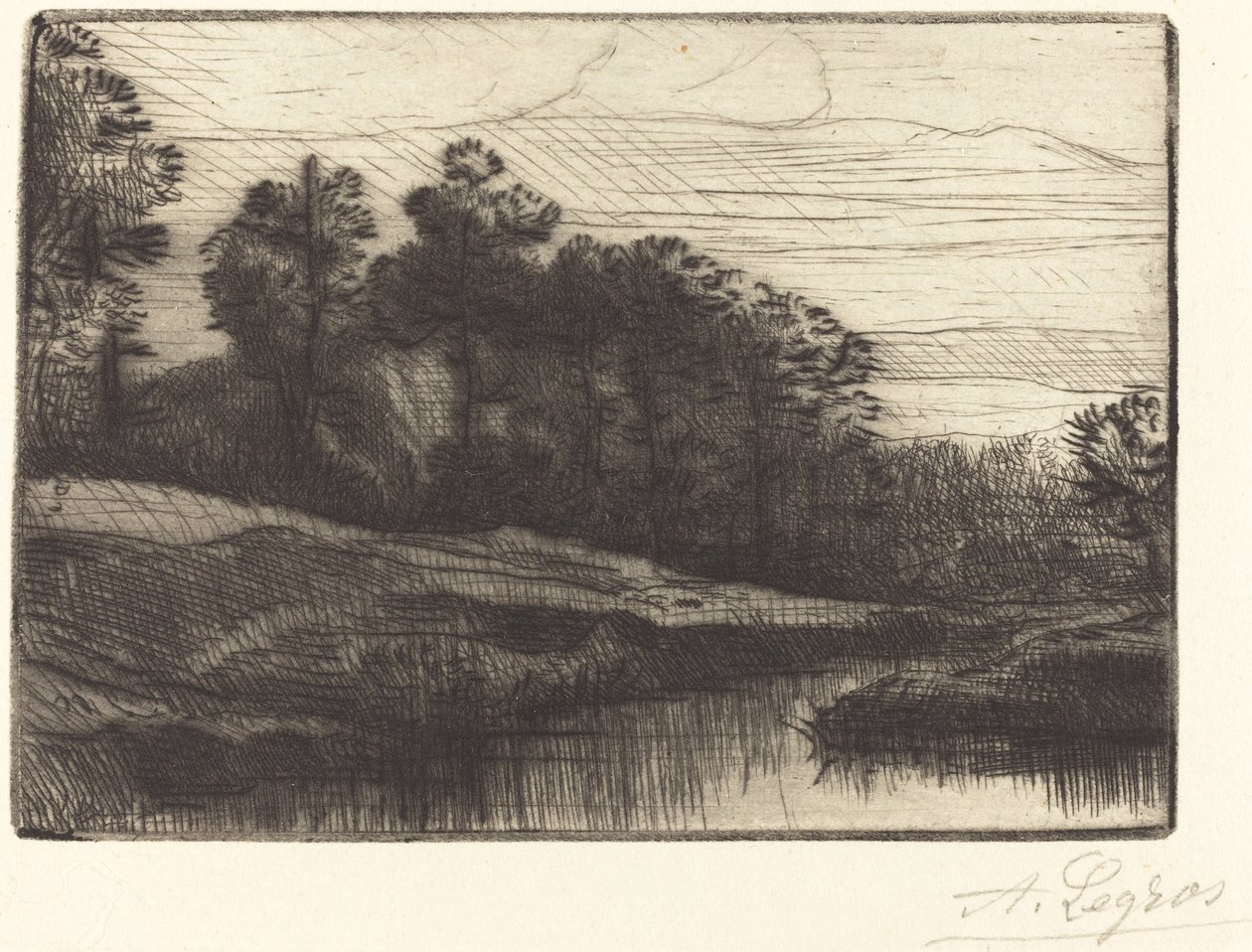 Pôr do sol Pôr do sol da noite. de Alphonse Legros
