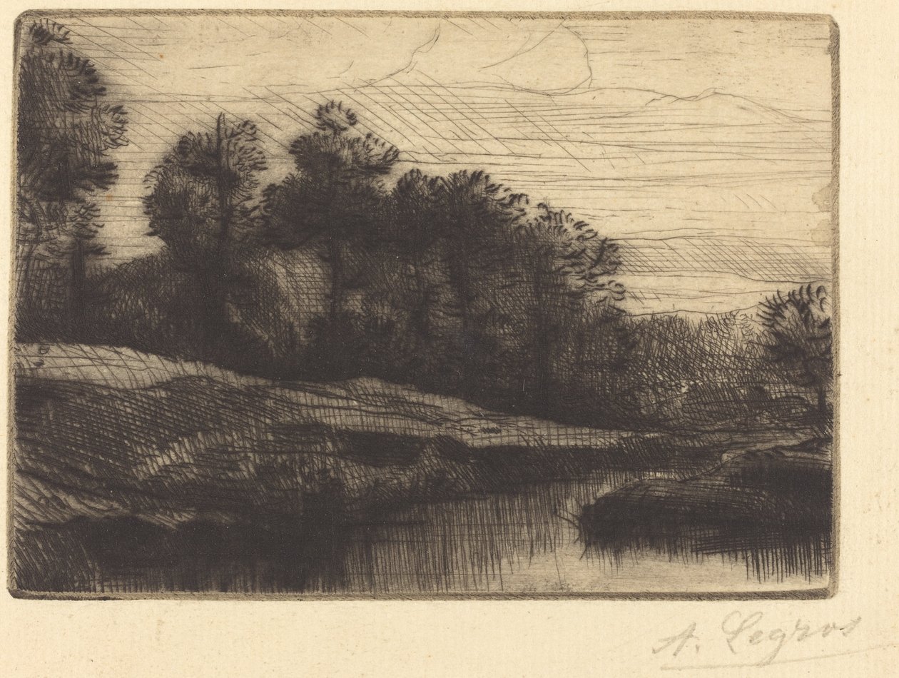 Pôr do sol Pôr do sol da noite. de Alphonse Legros