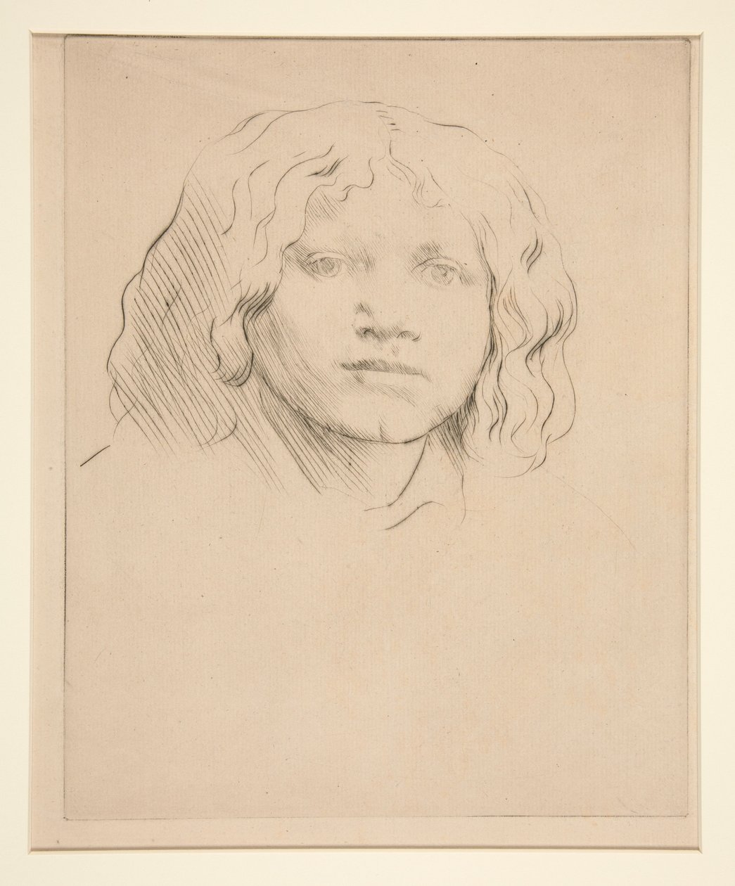 Cabeça de criança italiana de Alphonse Legros