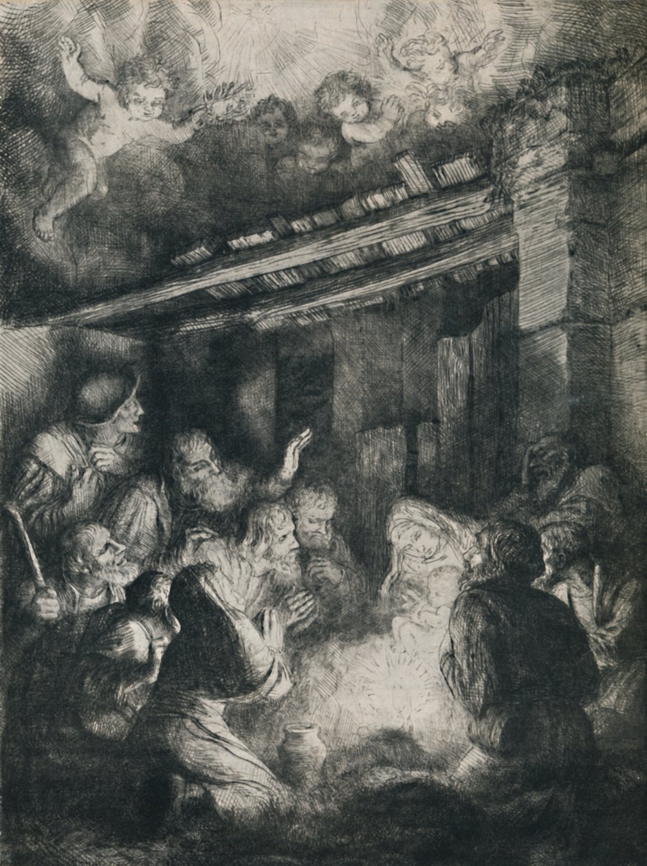 A Adoração dos Pastores, 1922. de Alphonse Legros