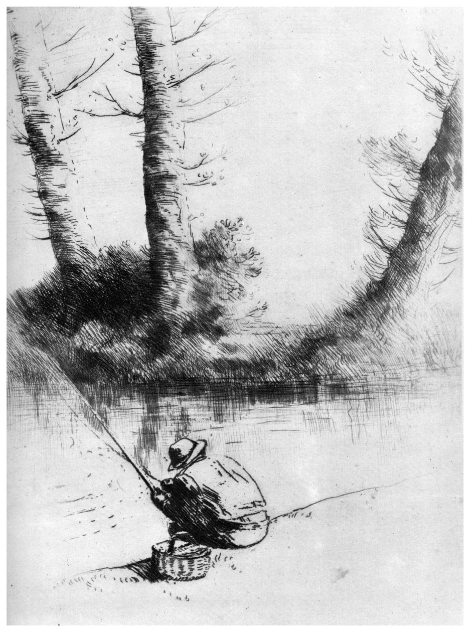O pescador, c1860-1910 1924 de Alphonse Legros