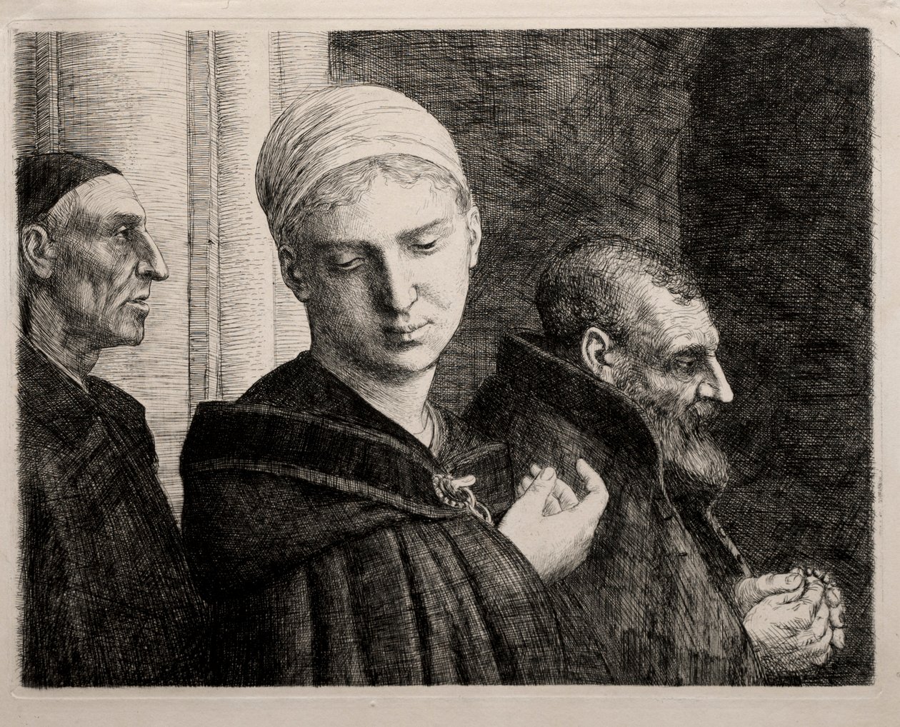 O Batismo, 1870. de Alphonse Legros