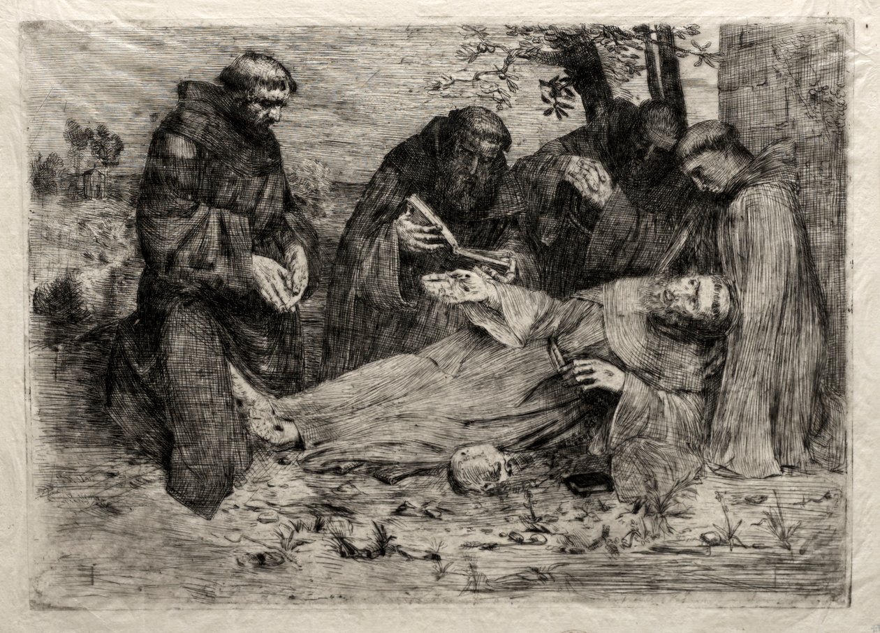 A morte de São Francisco. de Alphonse Legros