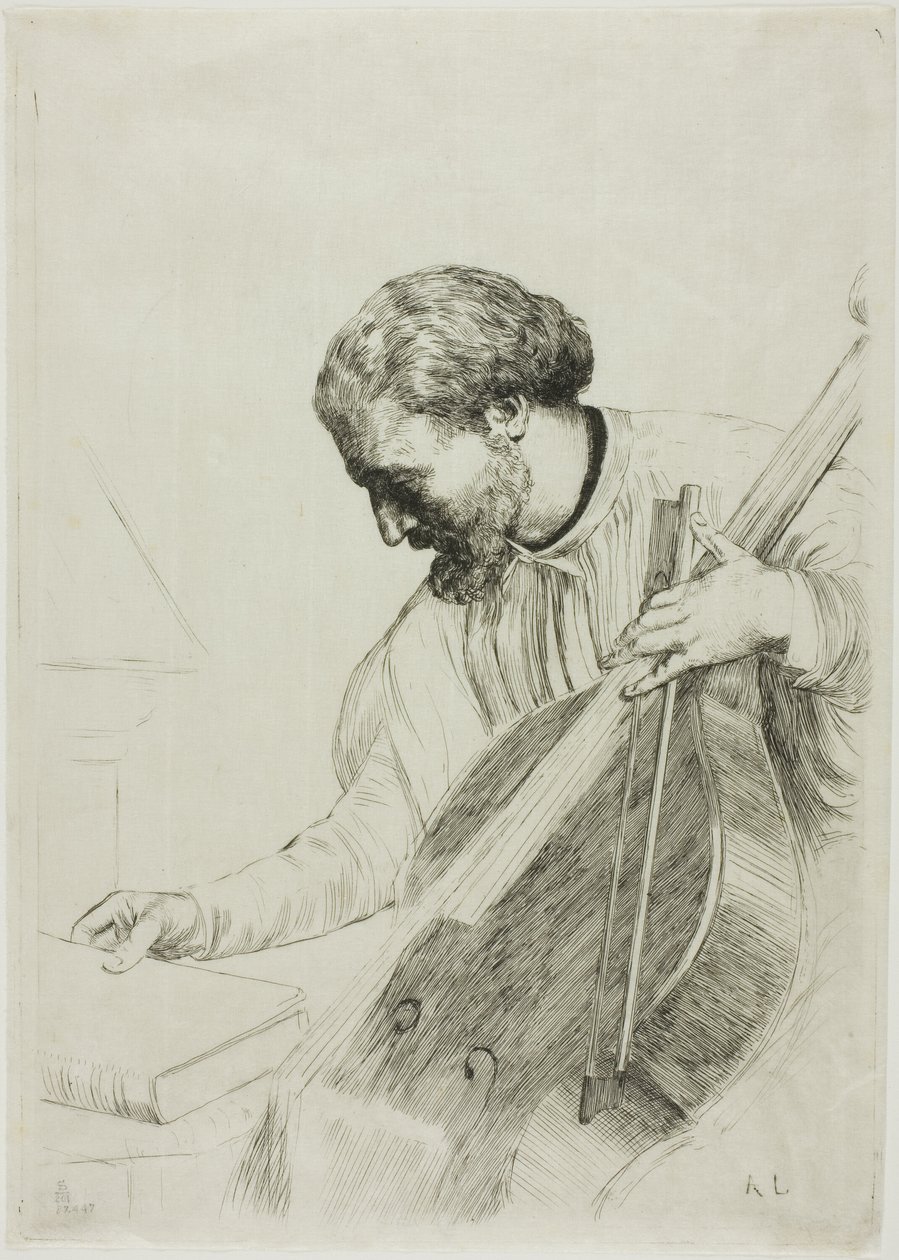 O contrabaixista de Alphonse Legros
