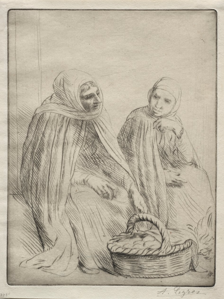Os comerciantes de ovos 1ª placa. de Alphonse Legros