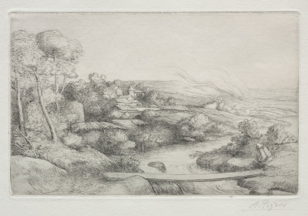 A passarela (La Passerelle) de Alphonse Legros