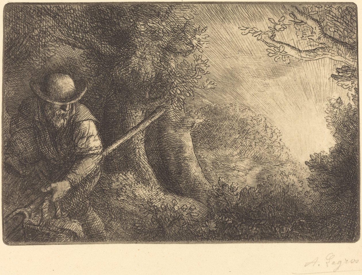 O jardineiro o jardineiro. de Alphonse Legros