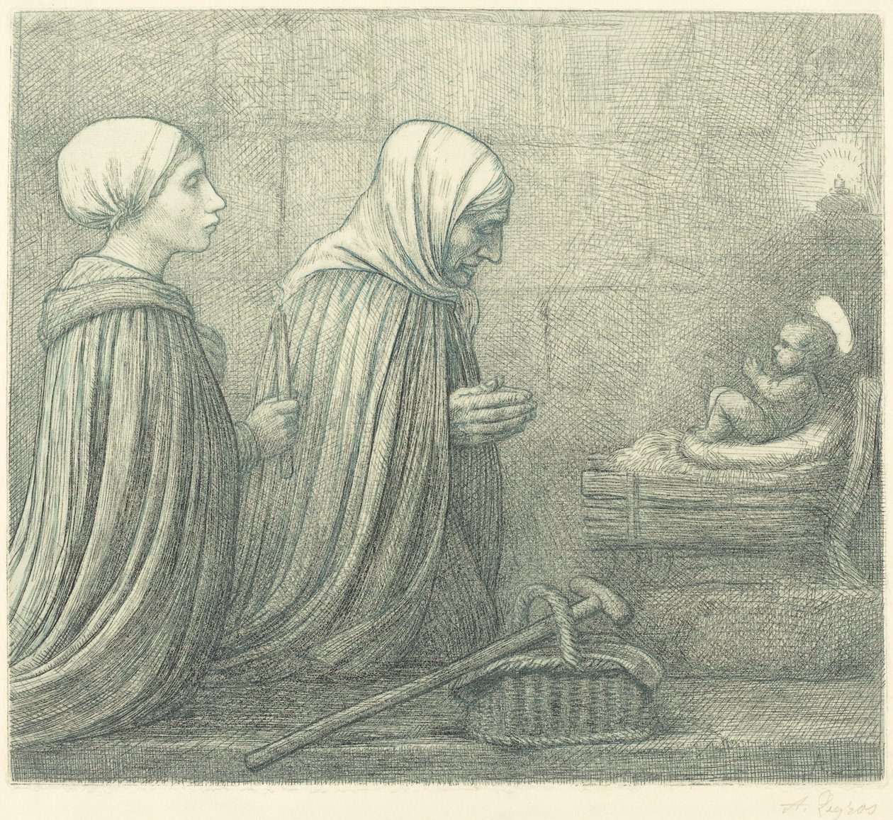 A manjedoura La creche. de Alphonse Legros