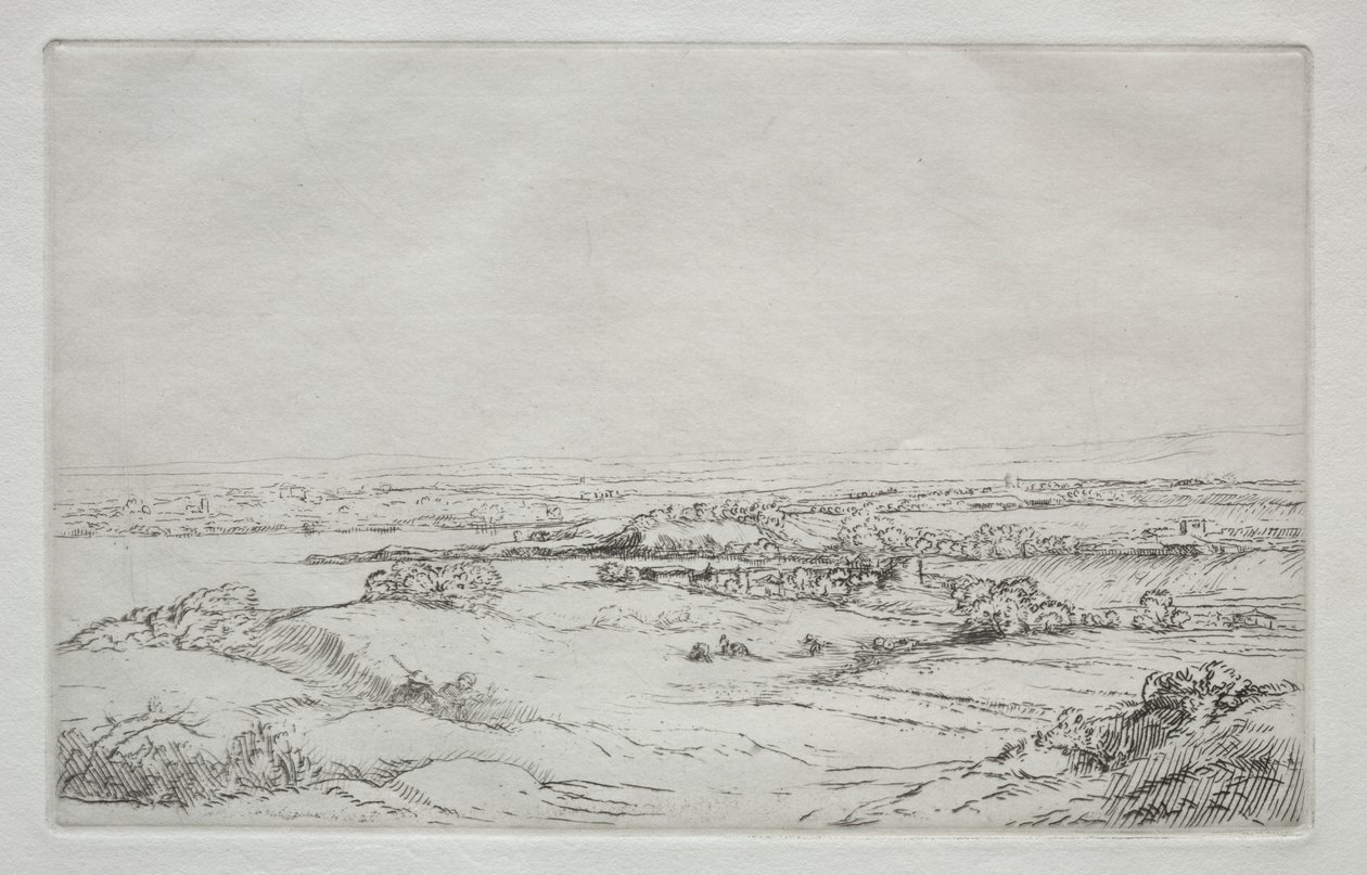 O Prado perto do Lago (La Plaine Près Du Lac) de Alphonse Legros