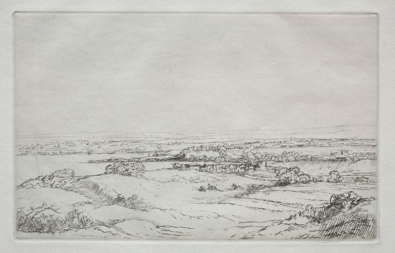 O Prado perto do Lago Plain Near Lake. de Alphonse Legros