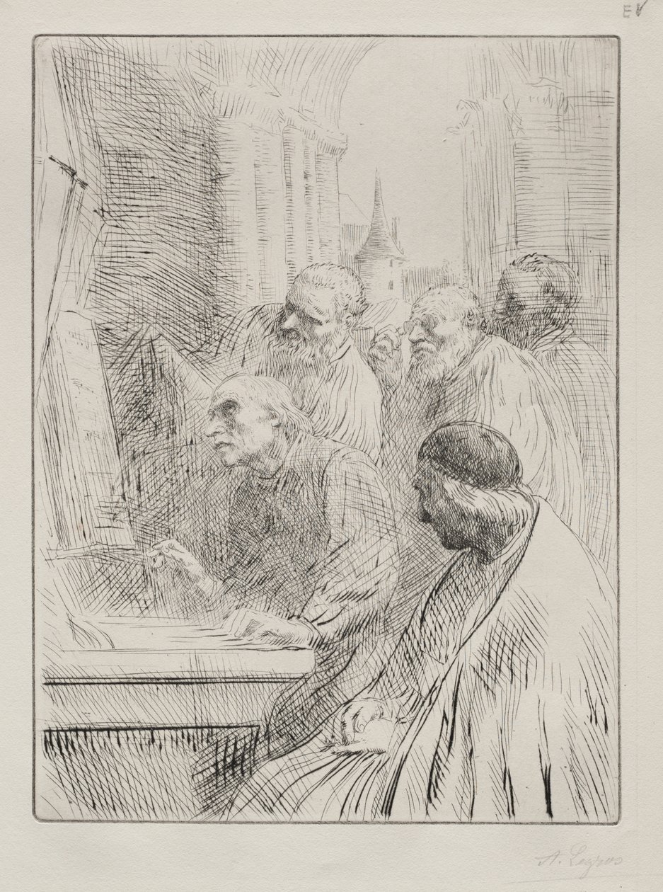Os monges na igreja de Alphonse Legros