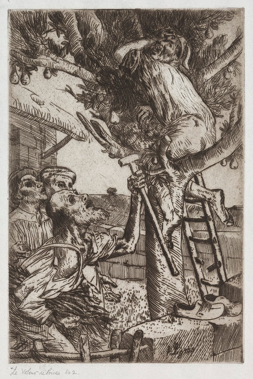 O ladrão de pêra, nº 1, c. 1890 de Alphonse Legros