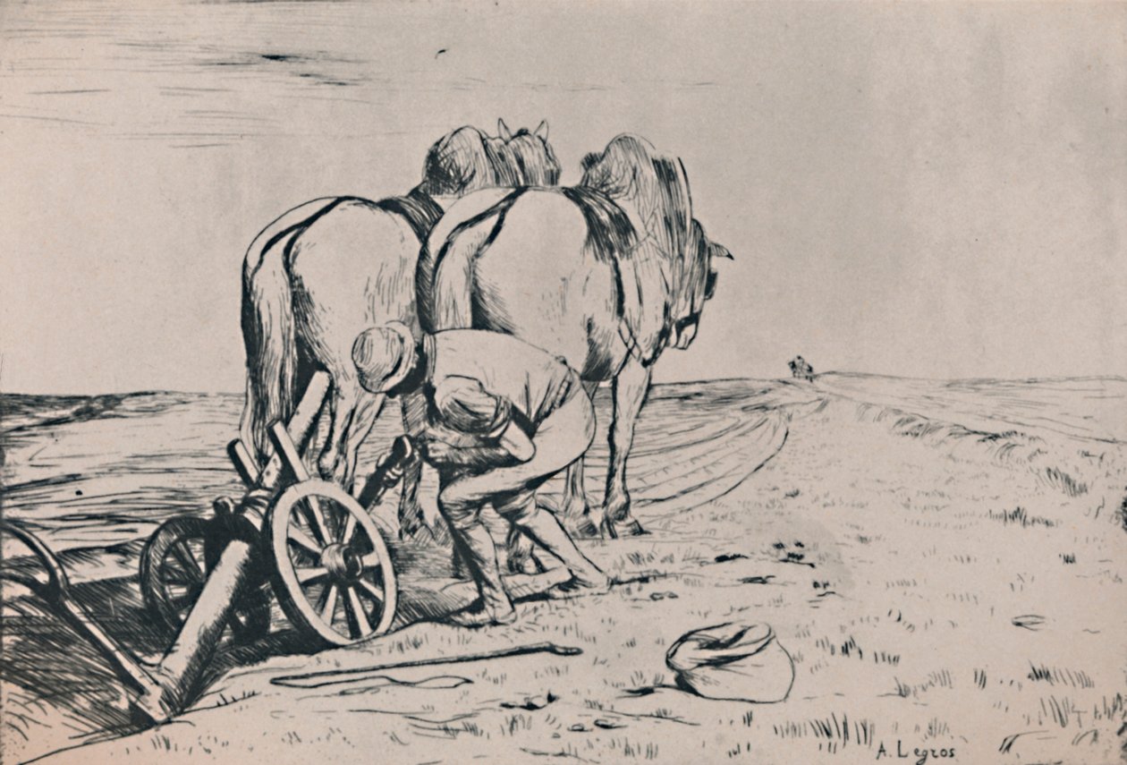 The Plough, meados do século XIX, 1946 de Alphonse Legros