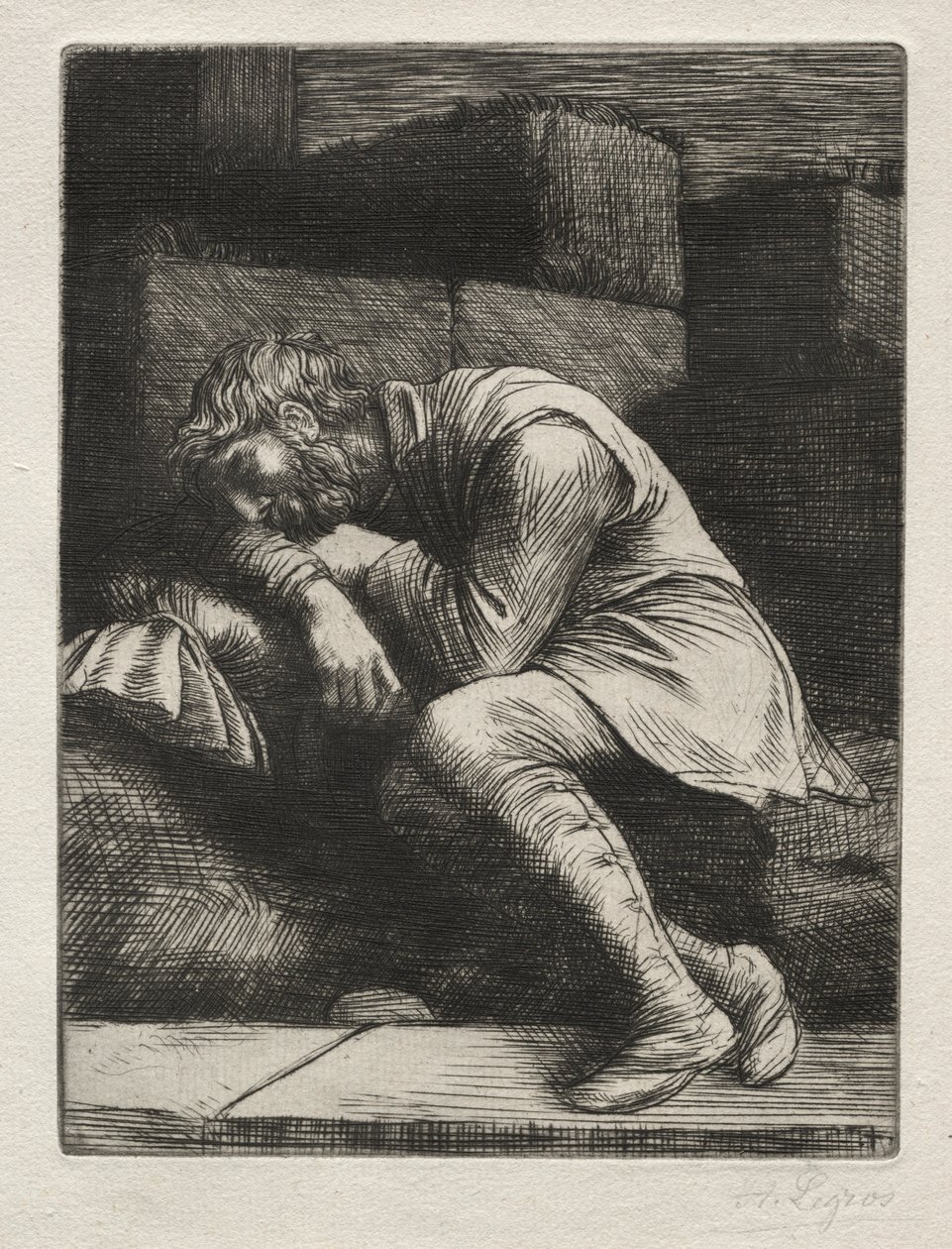O Mendigo Adormecido. de Alphonse Legros