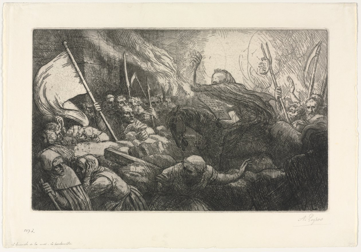 O triunfo da morte: a proclamação. de Alphonse Legros