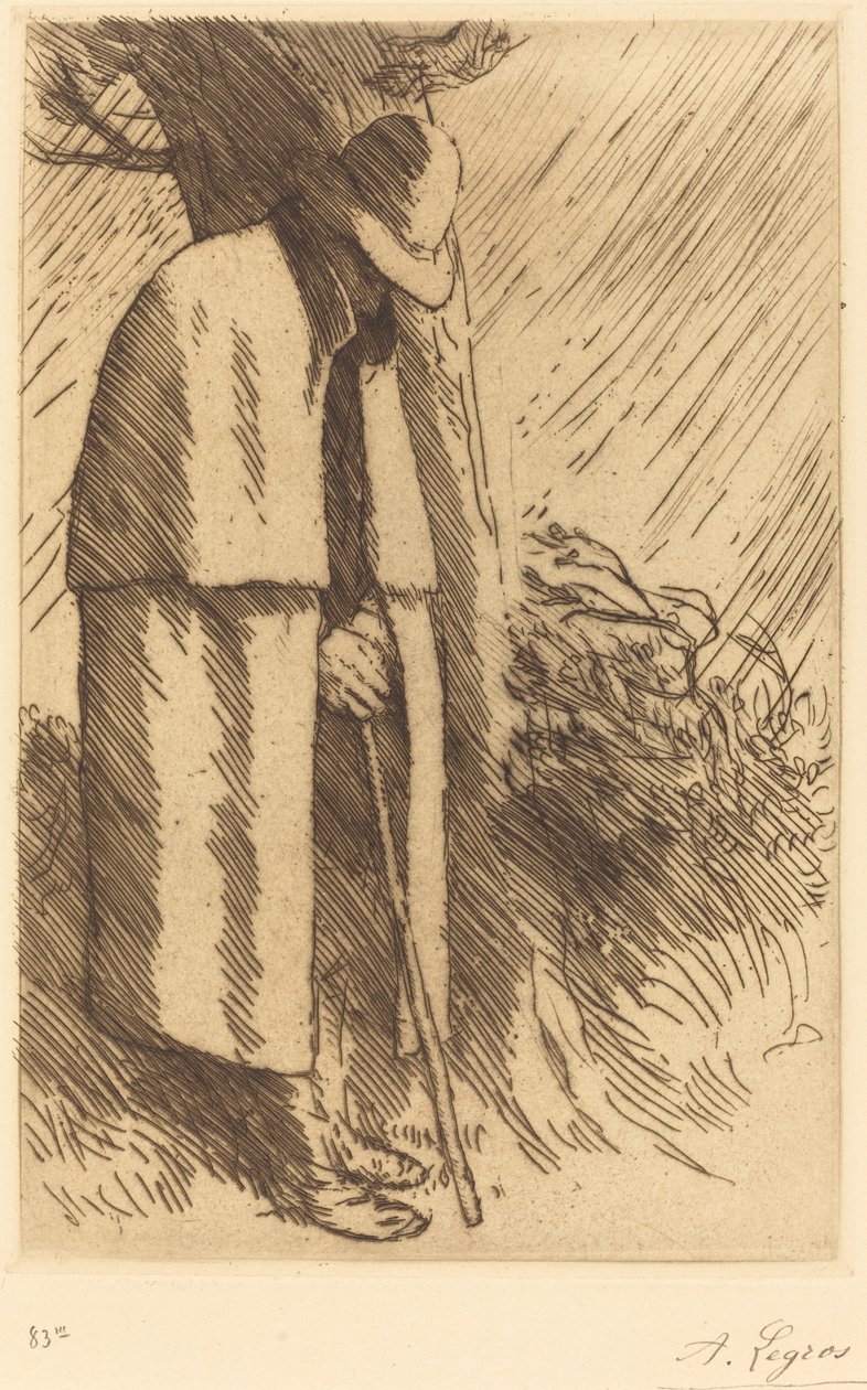 Viajante se abrigando de Alphonse Legros