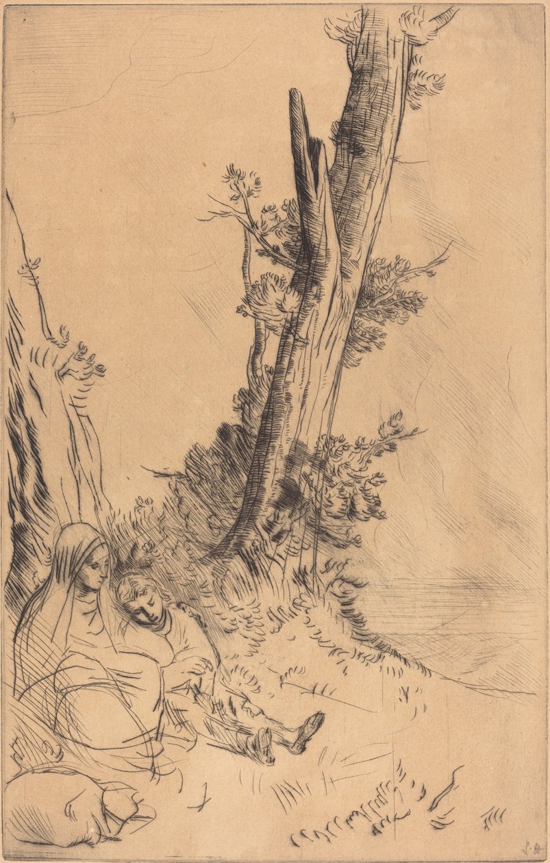 Viajantes descansando de Alphonse Legros