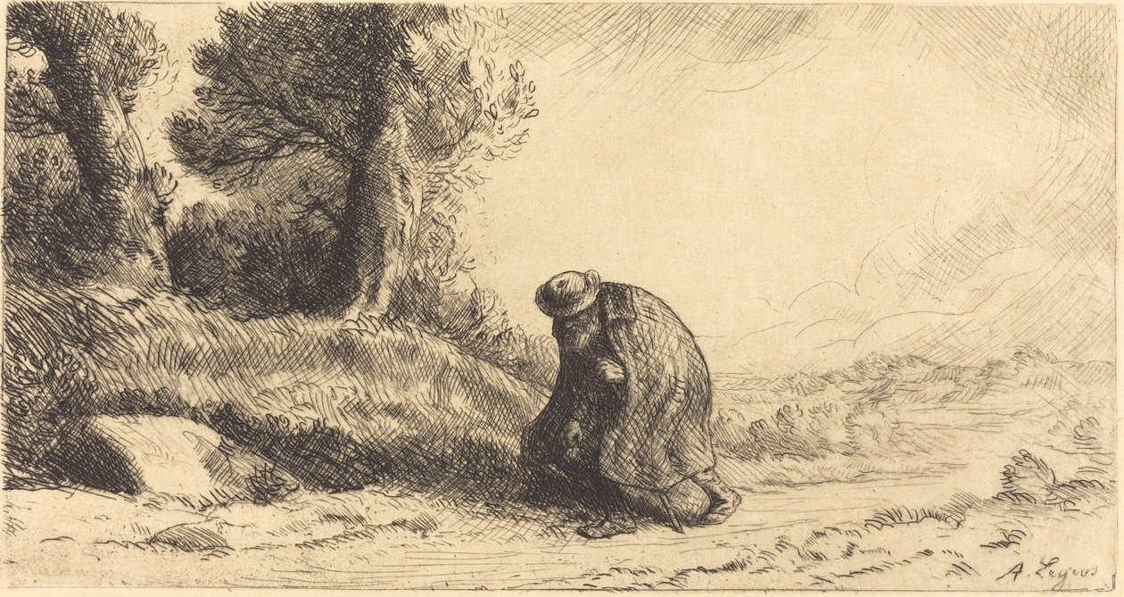 Vagabond movendo-se ao longo de uma pista de Alphonse Legros