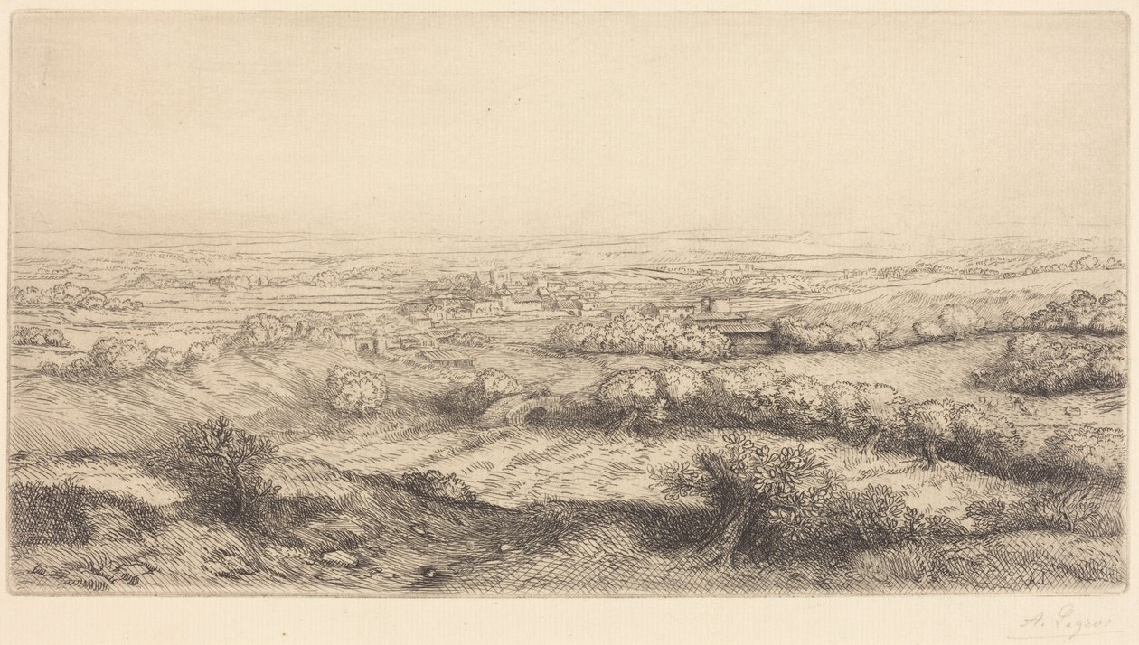 Vale na Borgonha (Um vale na Borgonha) de Alphonse Legros
