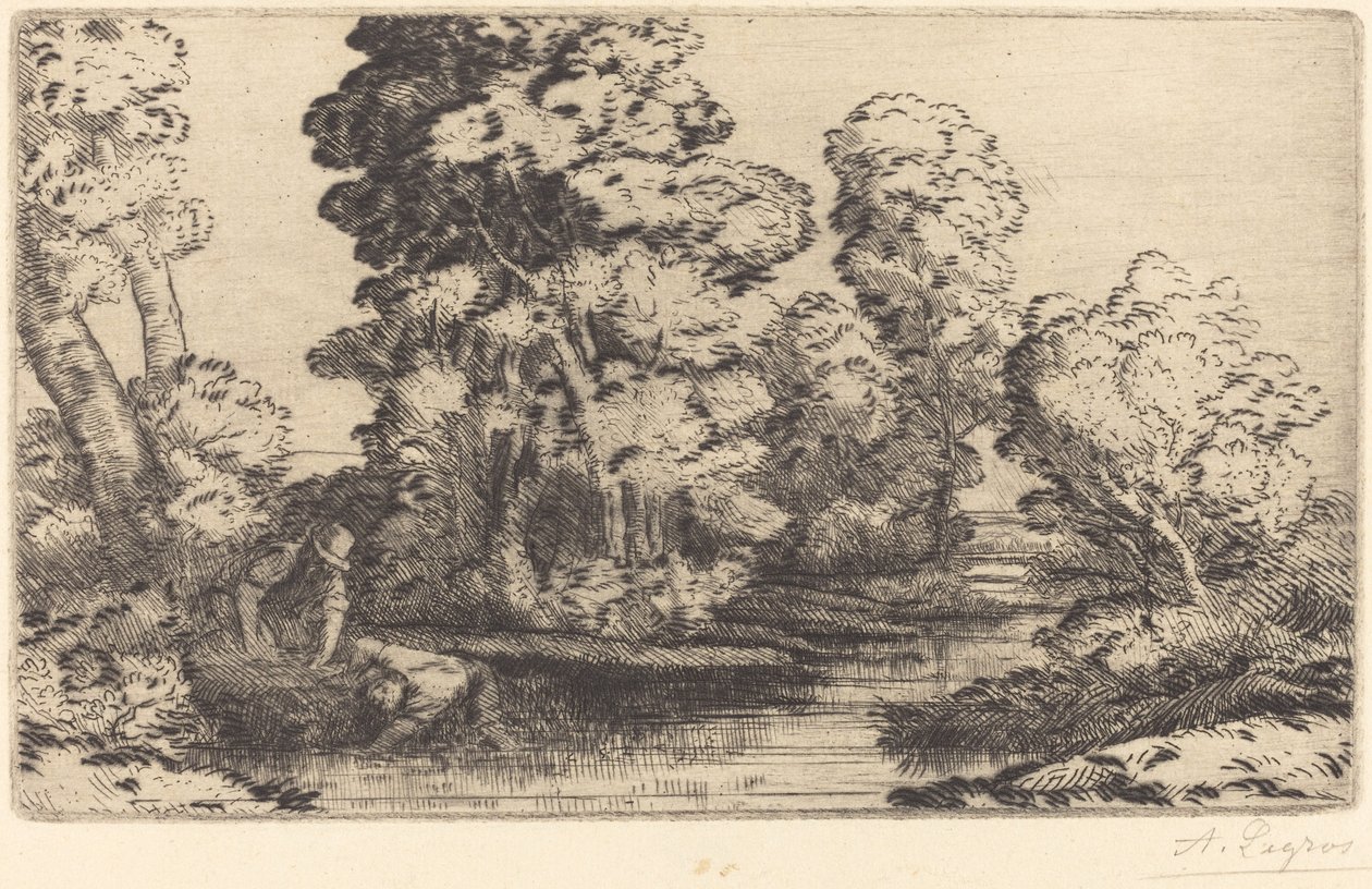 Vale na Borgonha Um vale na Borgonha. de Alphonse Legros