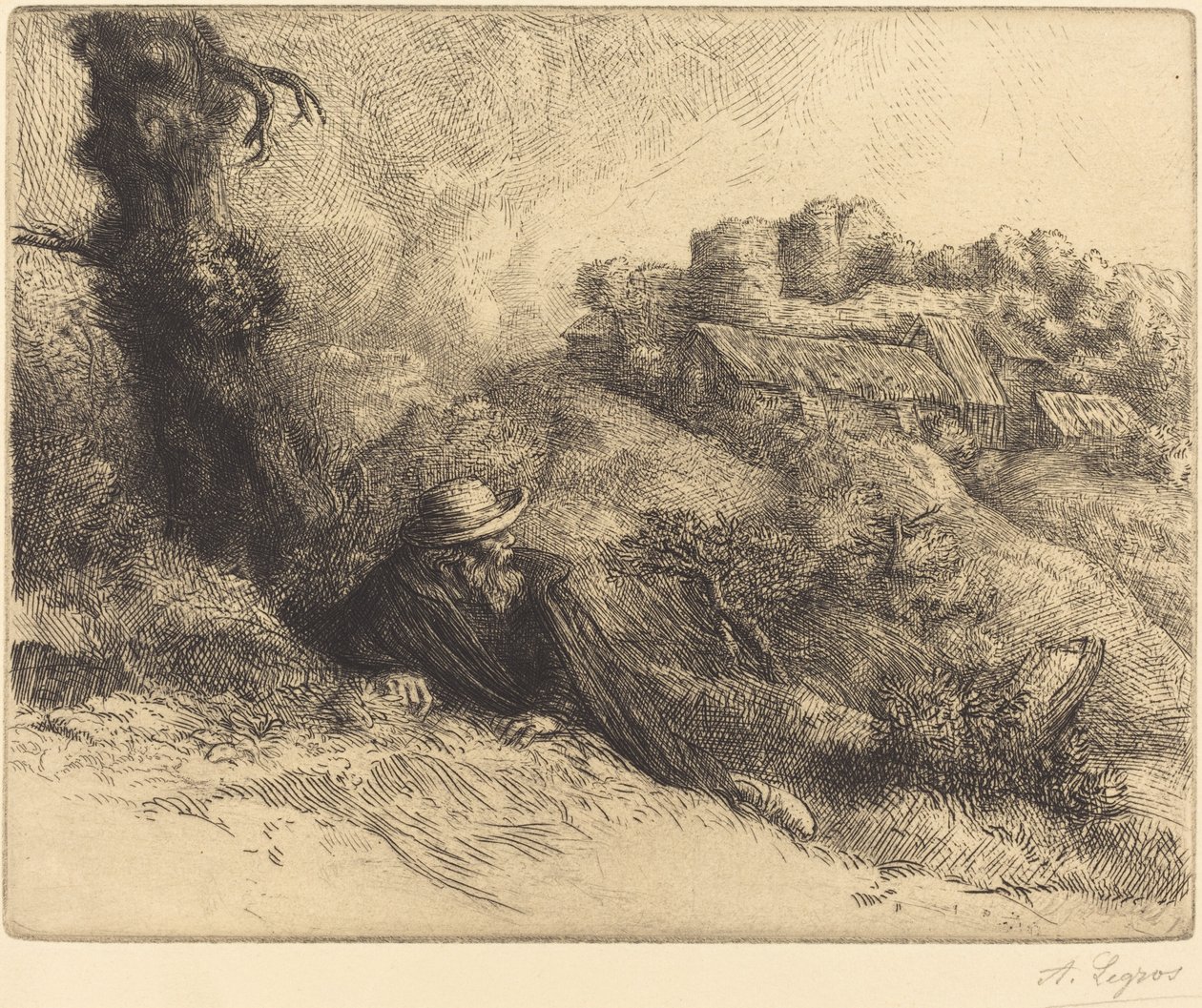 Vista de um castelo (Chateau des Revenants) de Alphonse Legros
