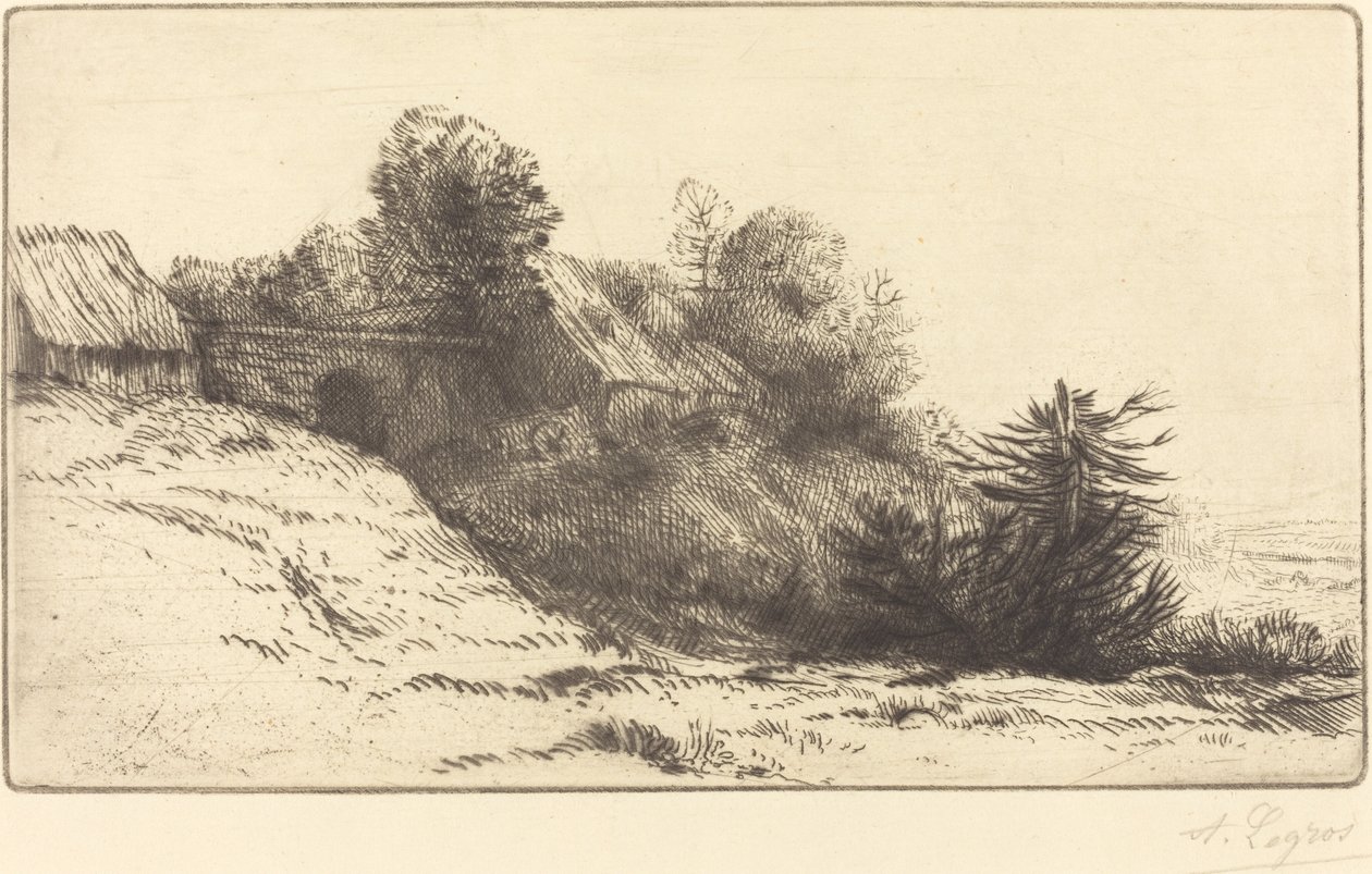 Vista de uma fazenda, 2ª placa (La ferme du Bienheureux) de Alphonse Legros