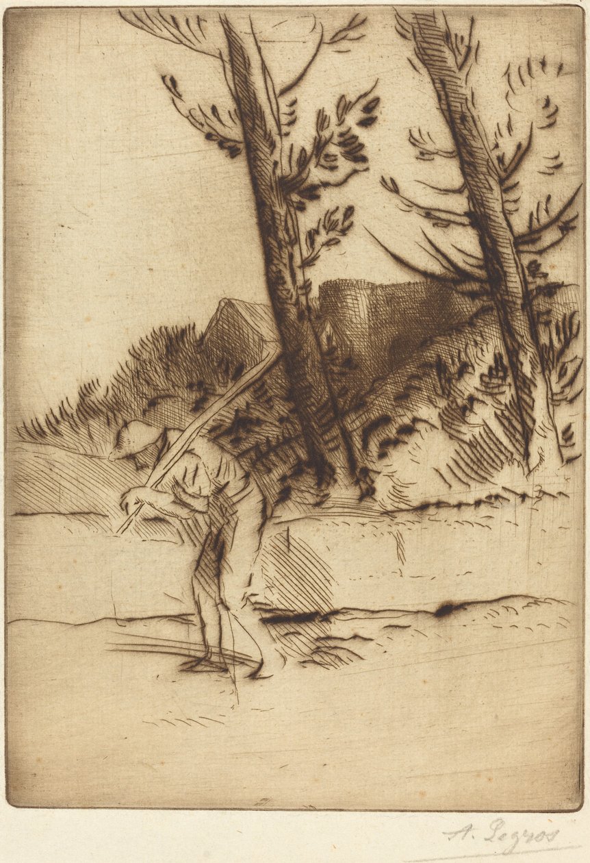 Vista de uma fazenda La ferme des Bordes. de Alphonse Legros