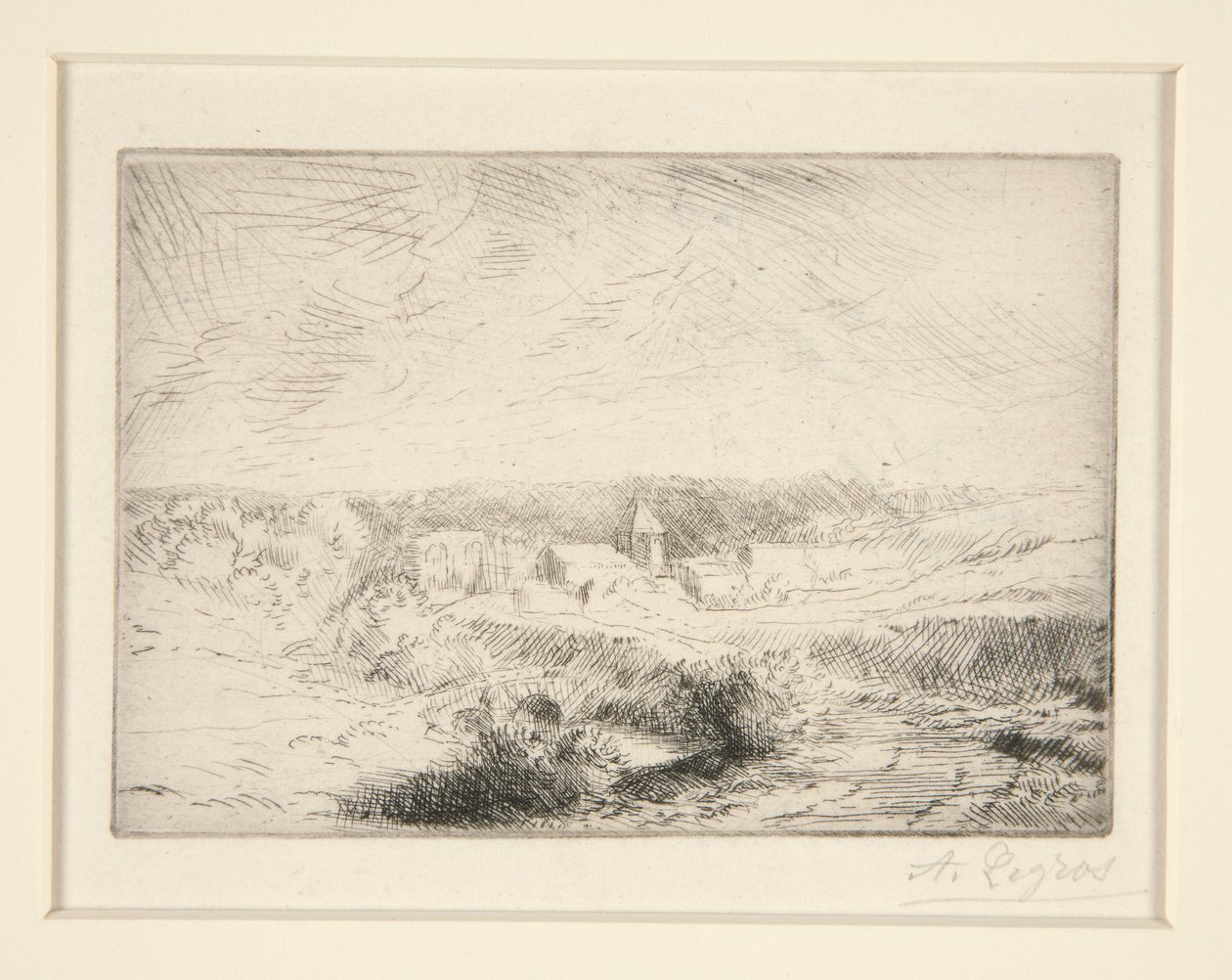 Village de Wimille, pres Boulogne (Vila de Wimille perto de Boulogne) de Alphonse Legros
