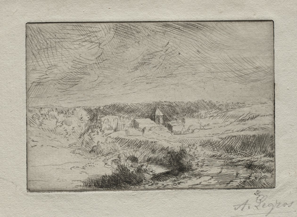 Aldeia de Wimille, perto de Boulogne de Alphonse Legros