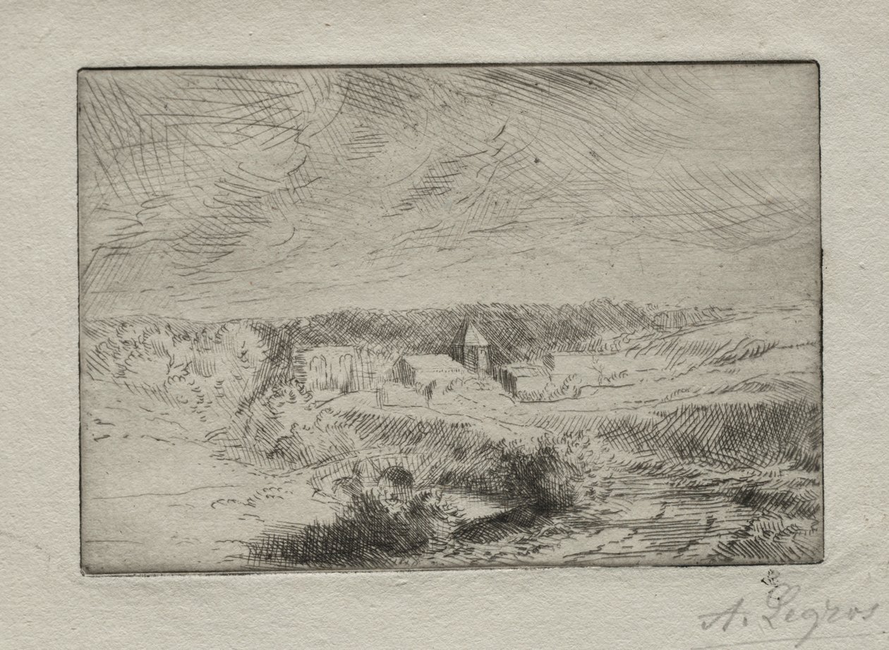 Aldeia de Wimille, perto de Boulogne. de Alphonse Legros