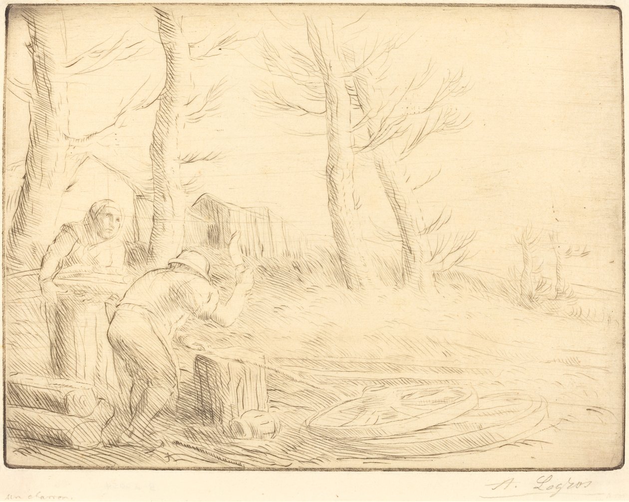 Wheelwright Un Charron. de Alphonse Legros