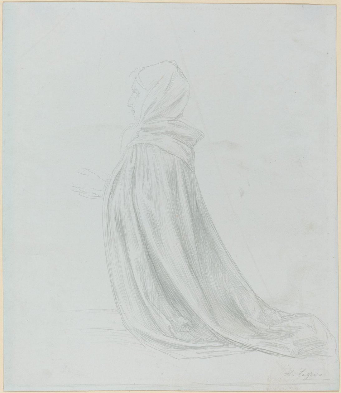 Mulher em um manto de Alphonse Legros