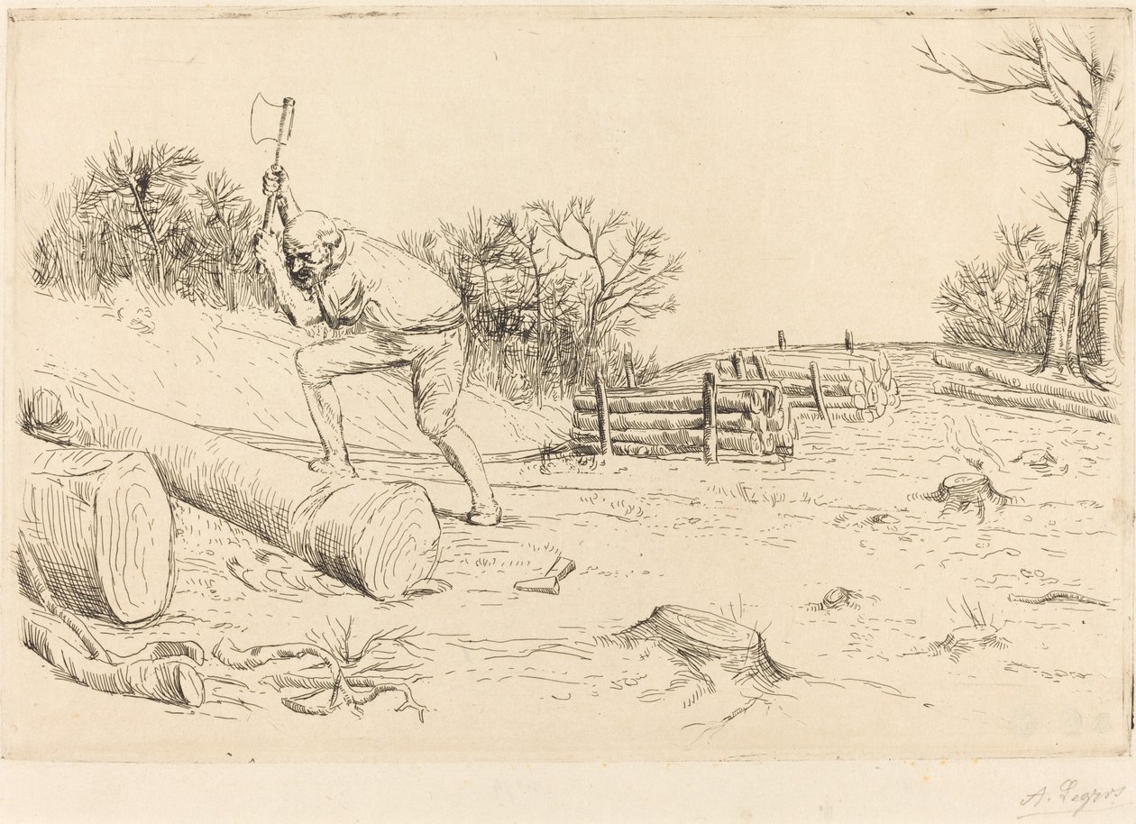 Lenhador (Le bucheron) de Alphonse Legros