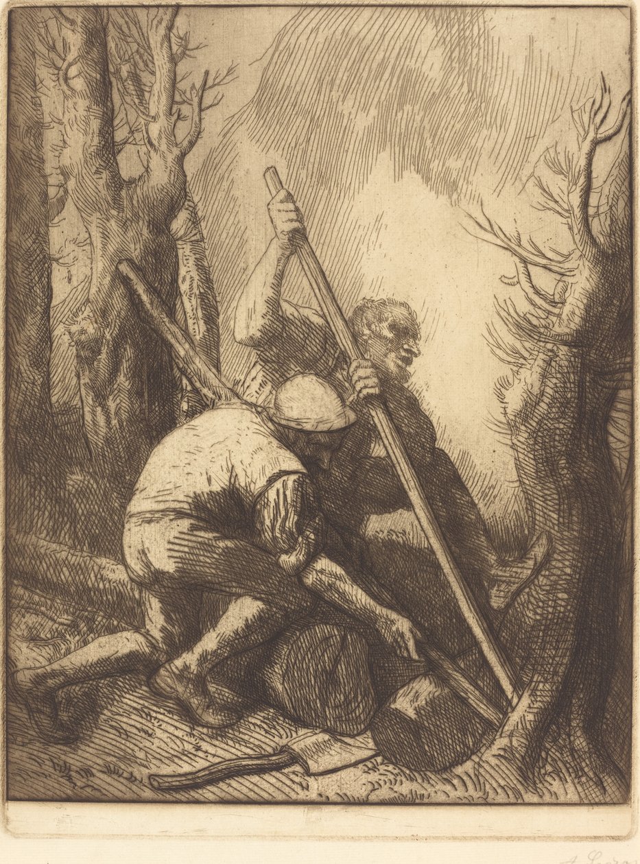 Lenhadores, 3ª chapa (Les bucherons) de Alphonse Legros