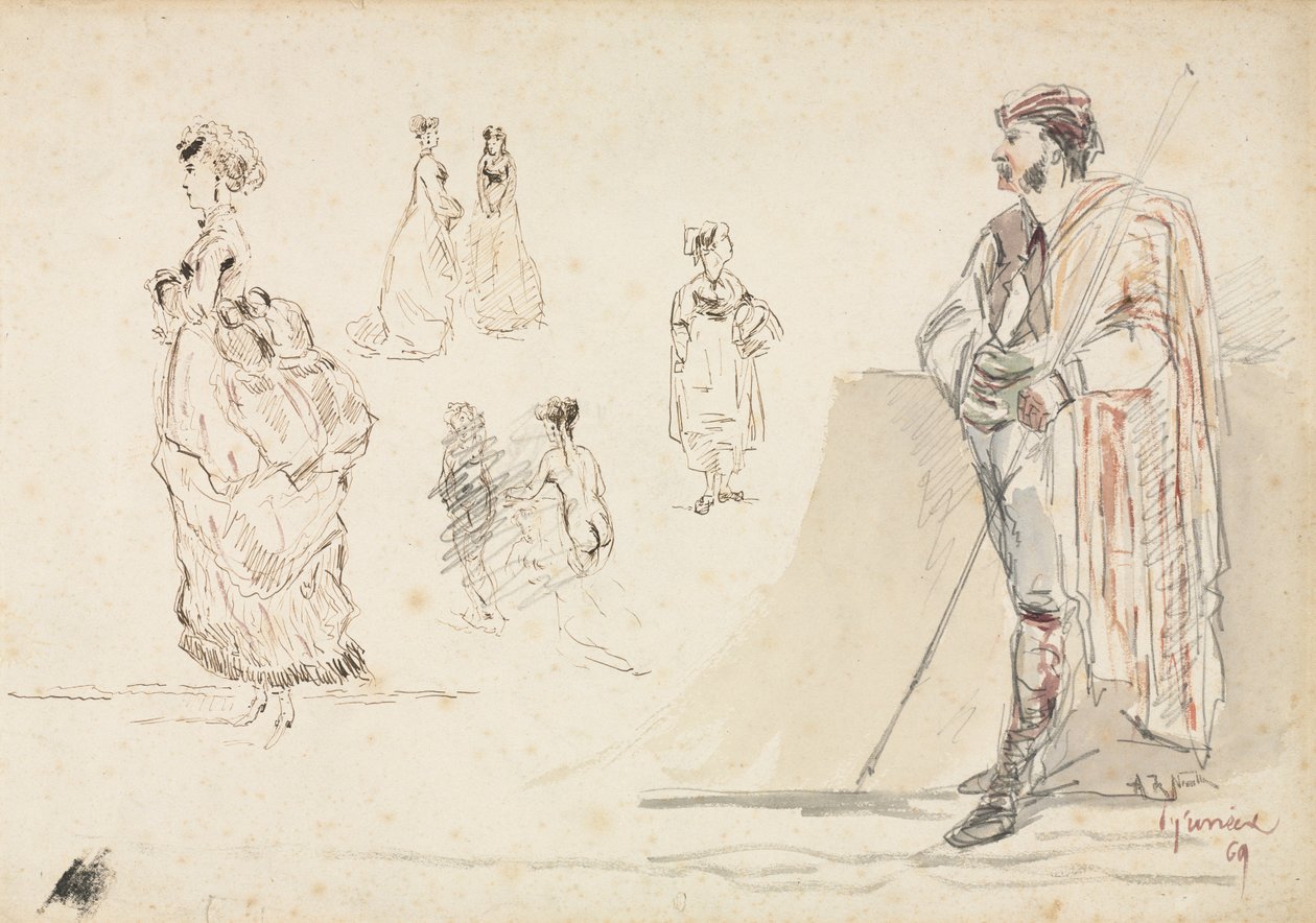 Esboços de Figuras de Alphonse Marie Adolphe de Neuville
