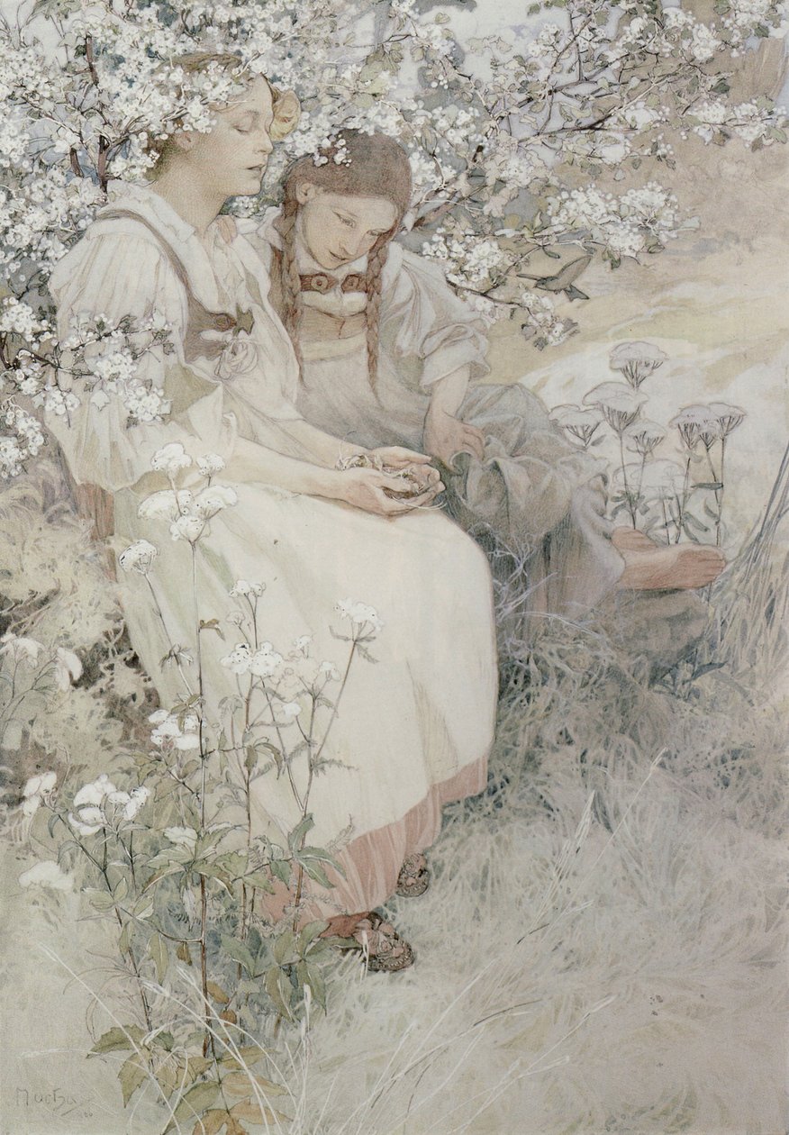 Bem-aventurados os puros de coração, porque verão a Deus de Alphonse Marie Mucha