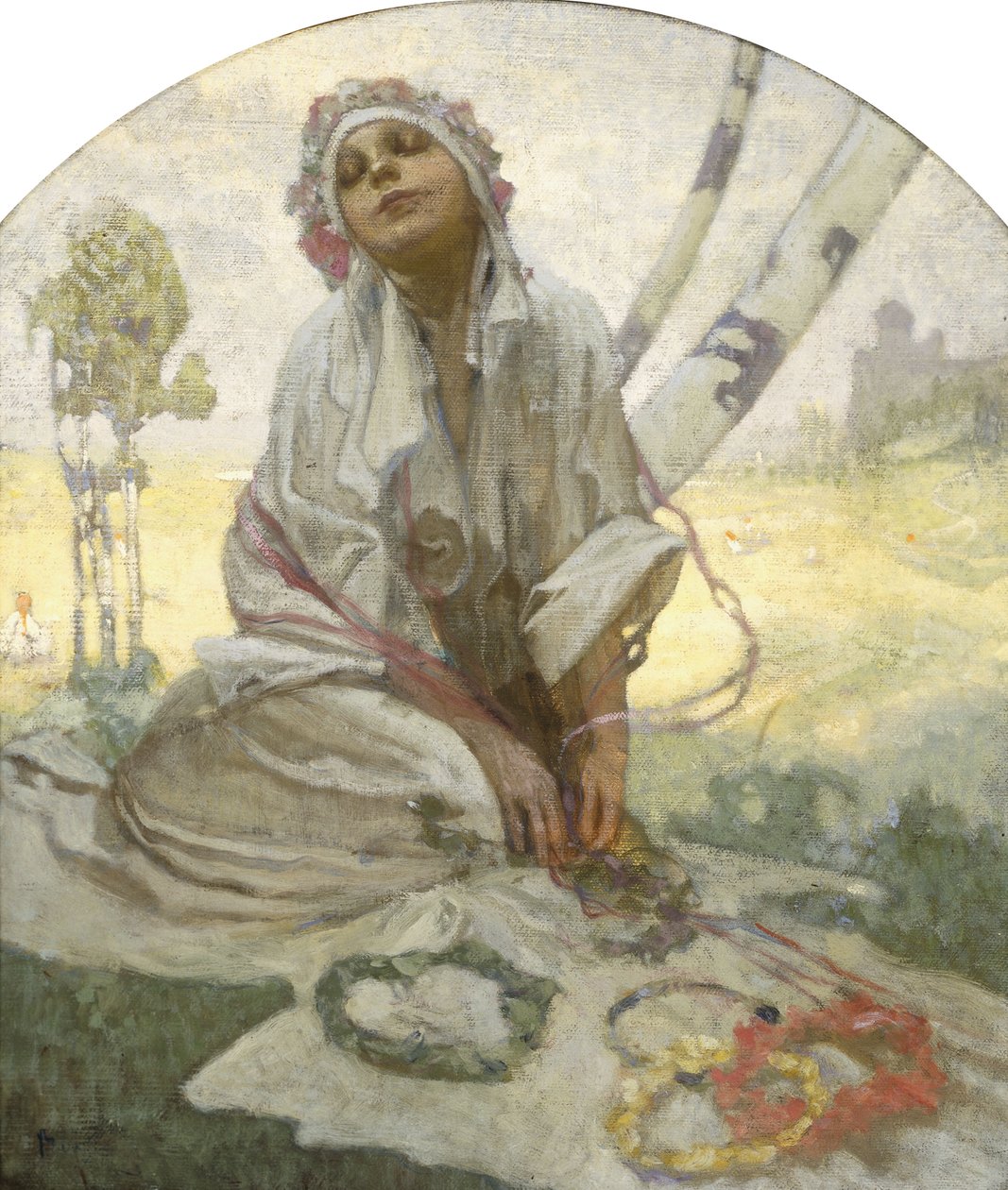 Sonhador do sol boêmio de Alphonse Mucha