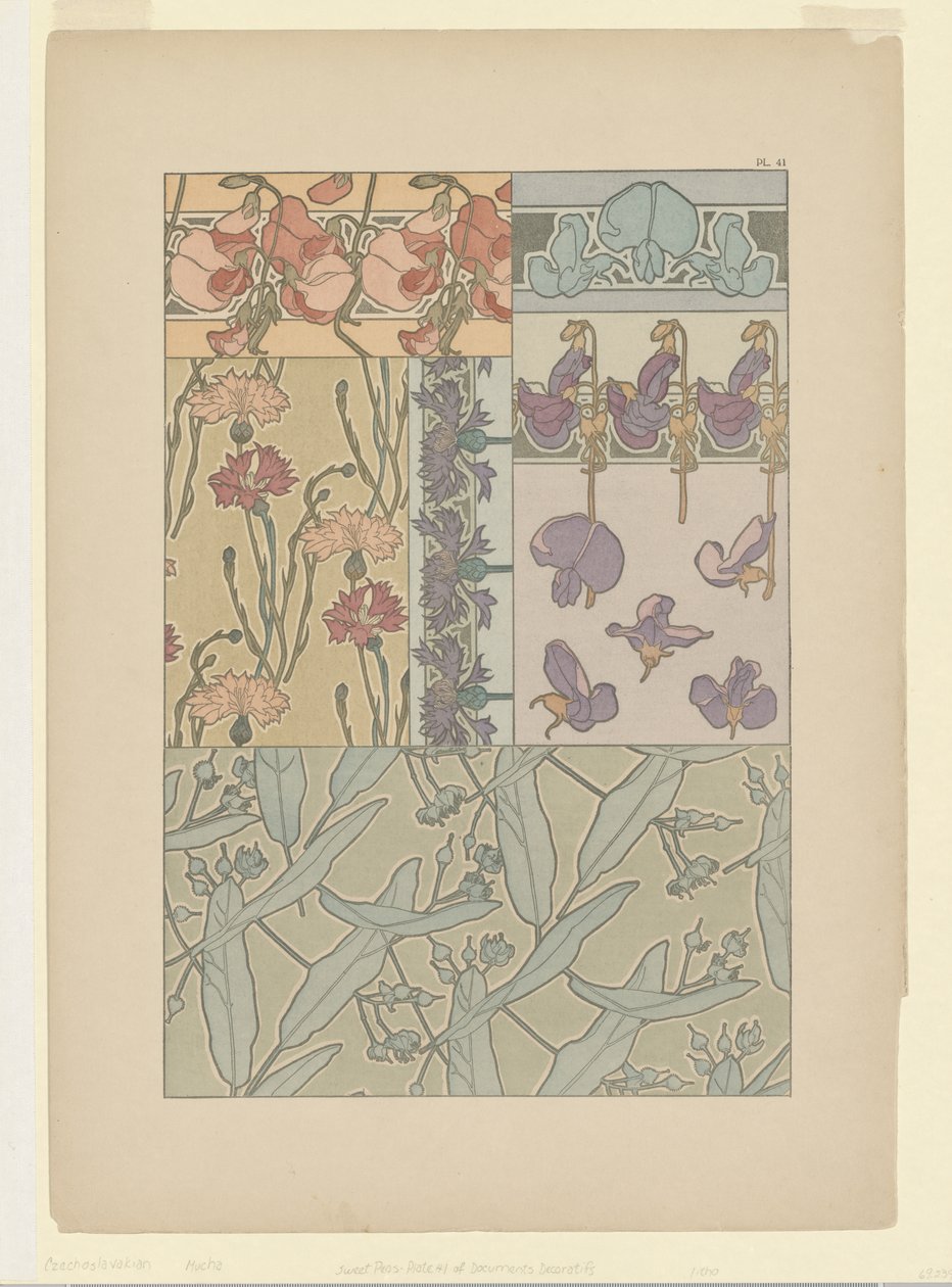 Documentos Decorativos: Placa 41 de Alphonse Mucha