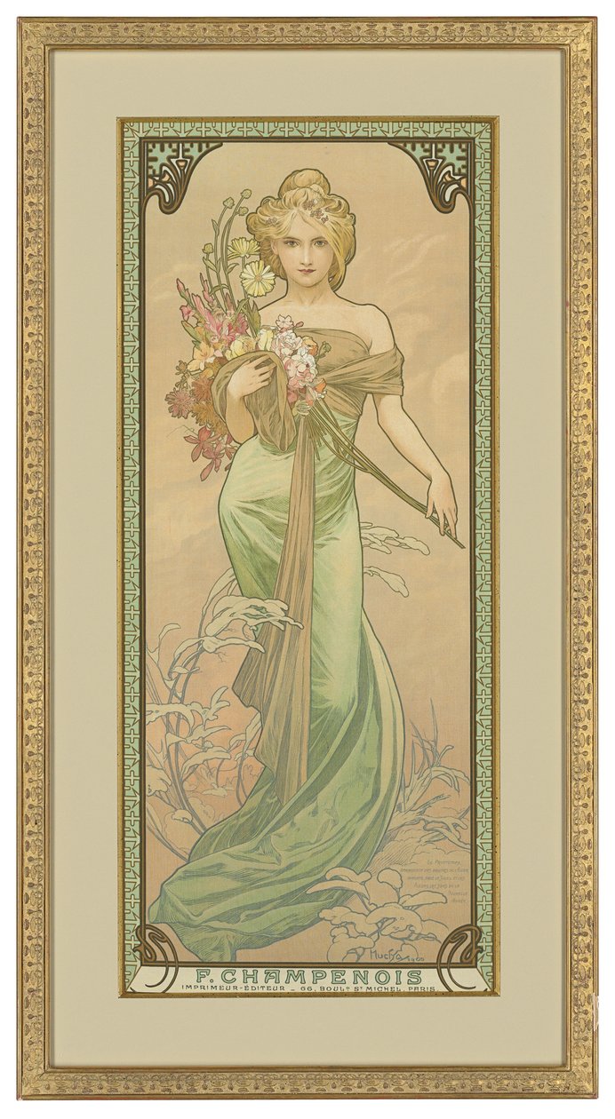 Four Seasons: Primavera de 1900 de Alphonse Mucha