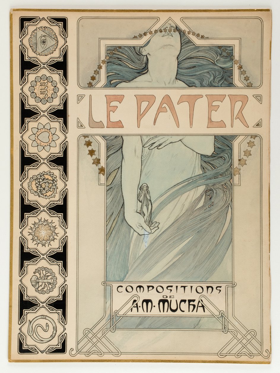 Le Pater, conceção da capa de Alphonse Marie Mucha