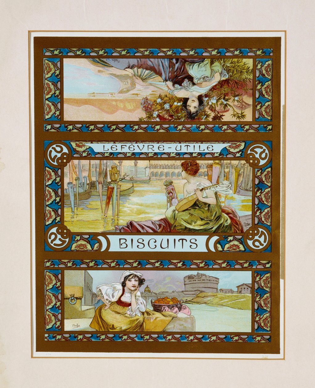 Lefevre-Utile, Biscoitos, c.1910 de Alphonse Mucha