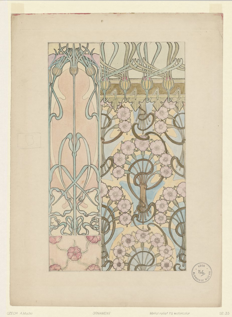Ornamento de Alphonse Mucha