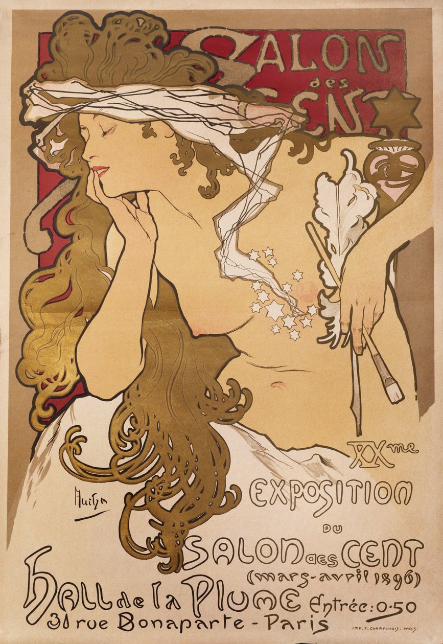 Salon des Cent, 1896 de Alphonse Mucha