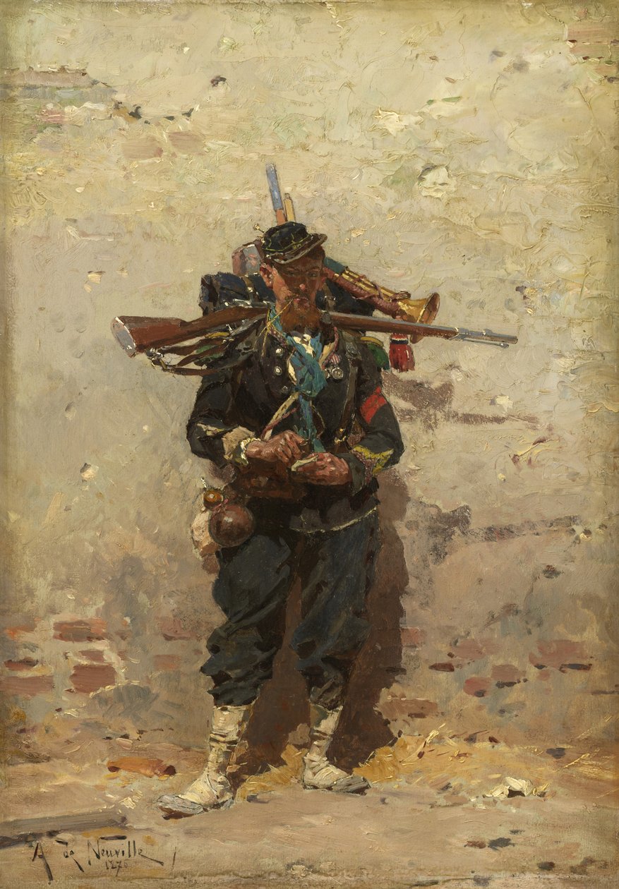 Bugler da infantaria leve, 1876 de Alphonse Marie de Neuville