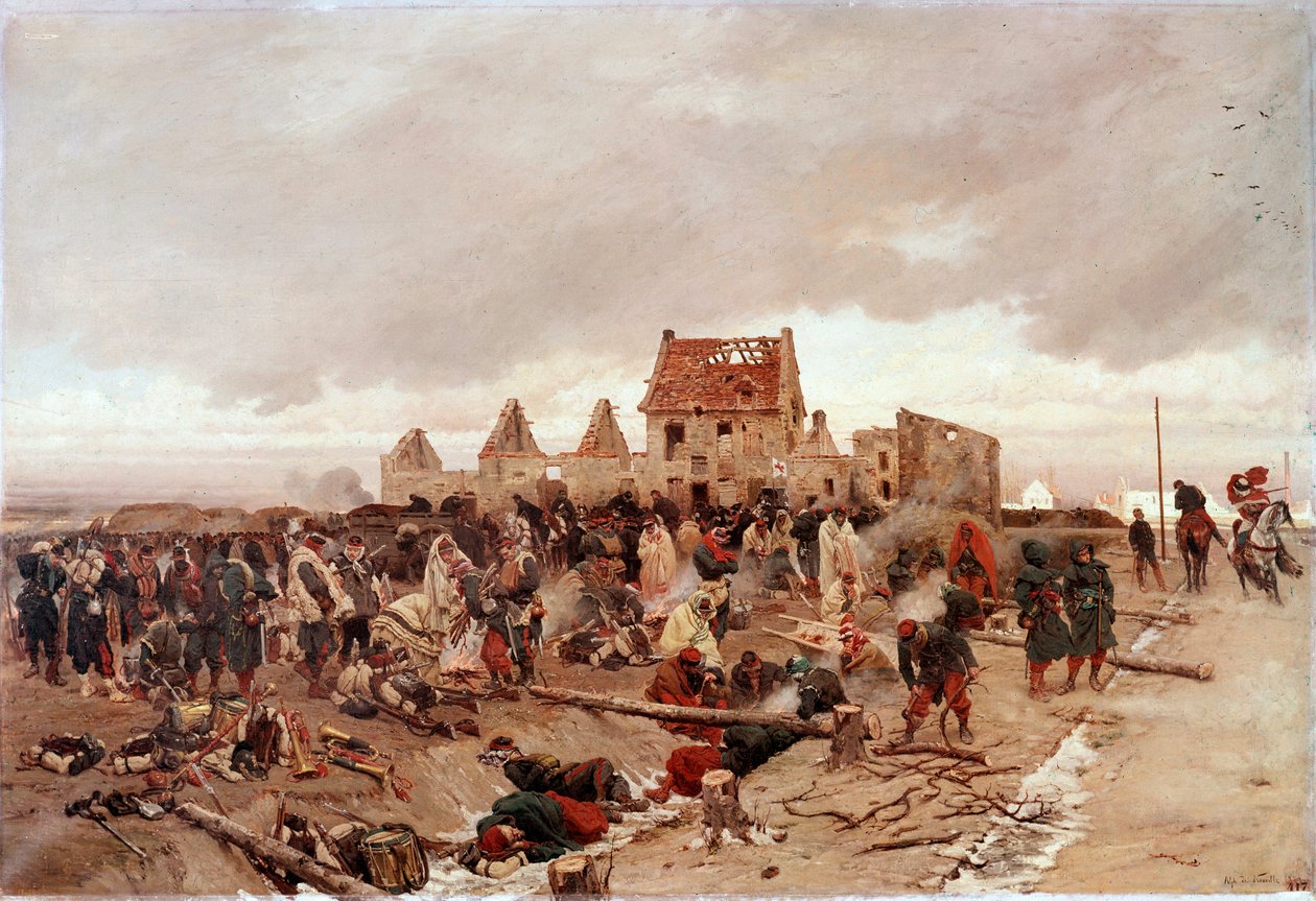 A guerra franco-prussiana (1870): o cerco de Paris (Pintura de Alphonse Marie de Neuville
