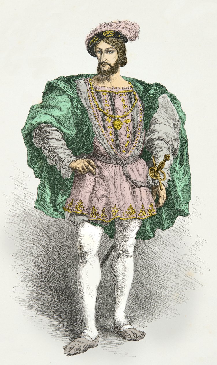 Retrato de François 1er (Gravura) de Alphonse Marie de Neuville